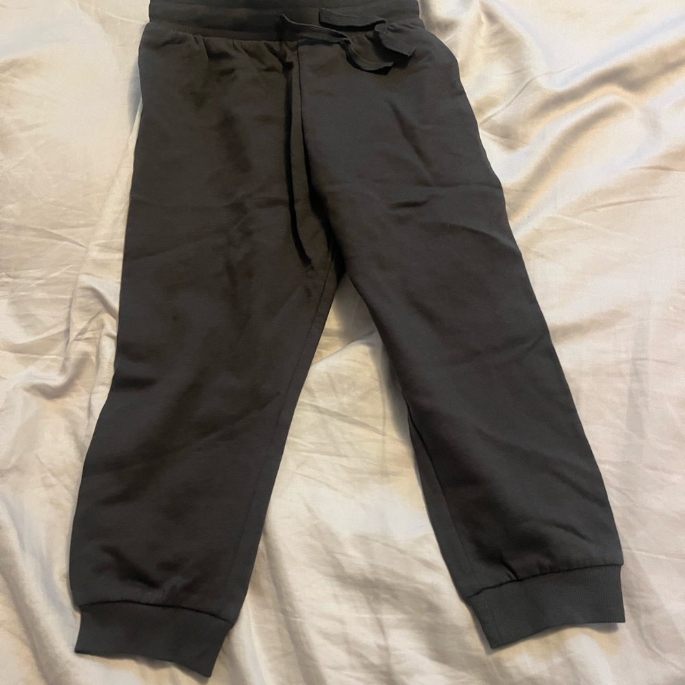 Toddler H&M Black Jogger Sweatpants with Elastic Cuffs